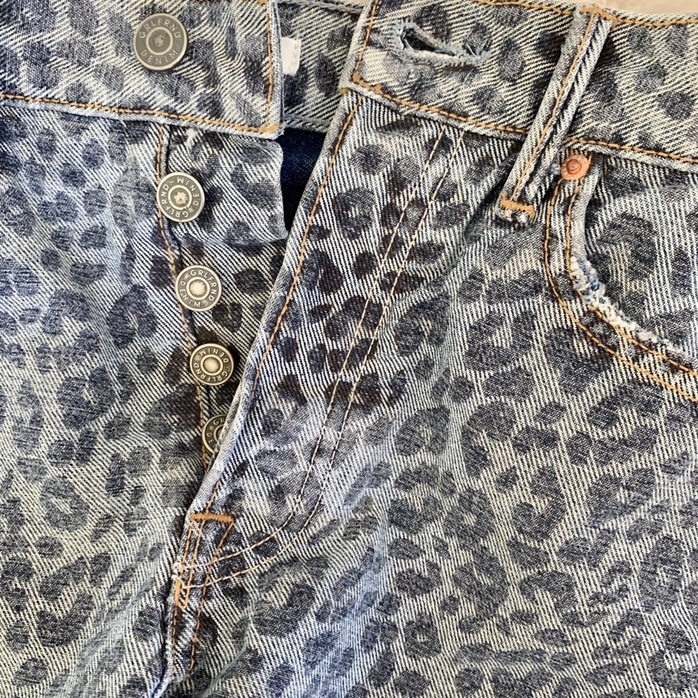 GRLFRND Gray Karolina Wildcat Cheetah Print High Rise Waist Skinny Jeans, 27 NWT - Picture 9 of 14